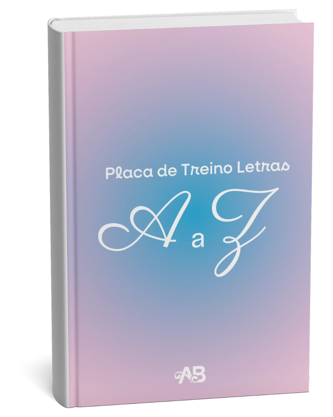 Mockup do livreto Placa de Treino Letras A a Z