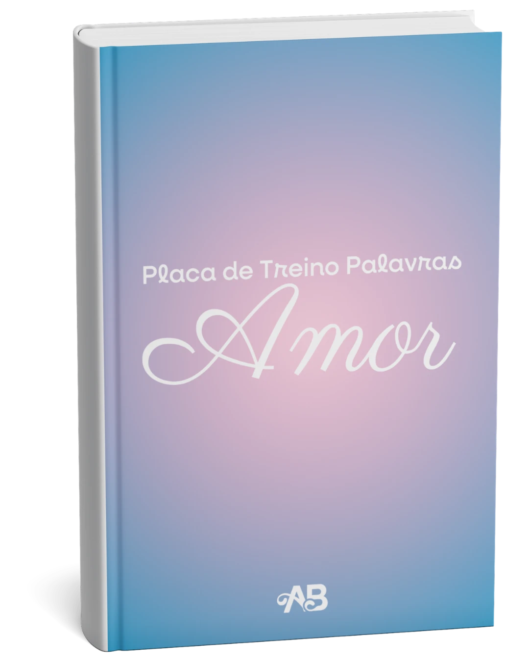 Mockup do livreto Placa de Treino Palavras Prontas Amor e Aniversário
